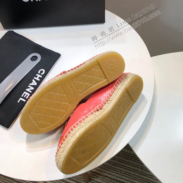 Chanel女鞋 香奈兒頂級版本漁夫鞋 紅皮標  naq1101